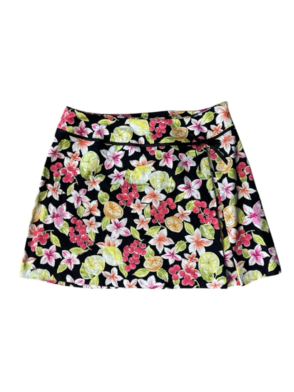Skirtology Floral Citrus A-Line Skirt. Side Zipper. Size 18W. 36” Waist 29” L